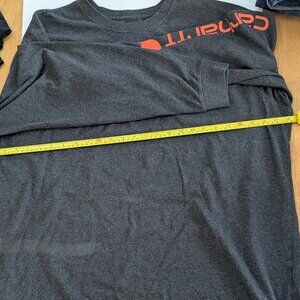 Men's Carhart Heathered Dark Gray Long Sleeve Relaxed Fit, w/Orange Logo